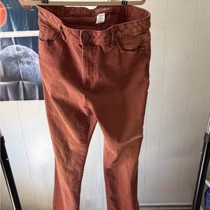 Boot Cut Jeans in Rust Orange for Women